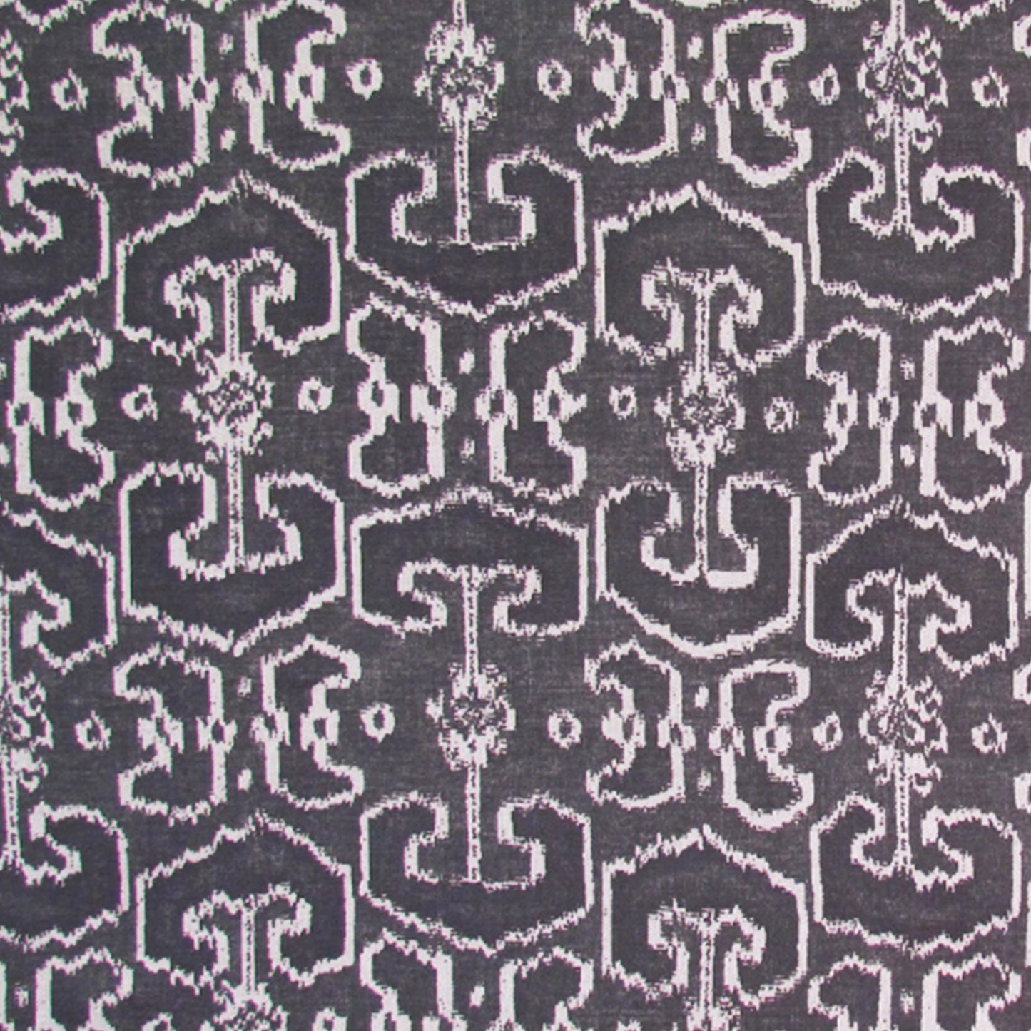 JF Fabrics ALAMO 97 Fabric Transitional,Contemporary,Ikat Black,Creme,Beige,Grey,Silver Duck, Print - 5073897 J6001