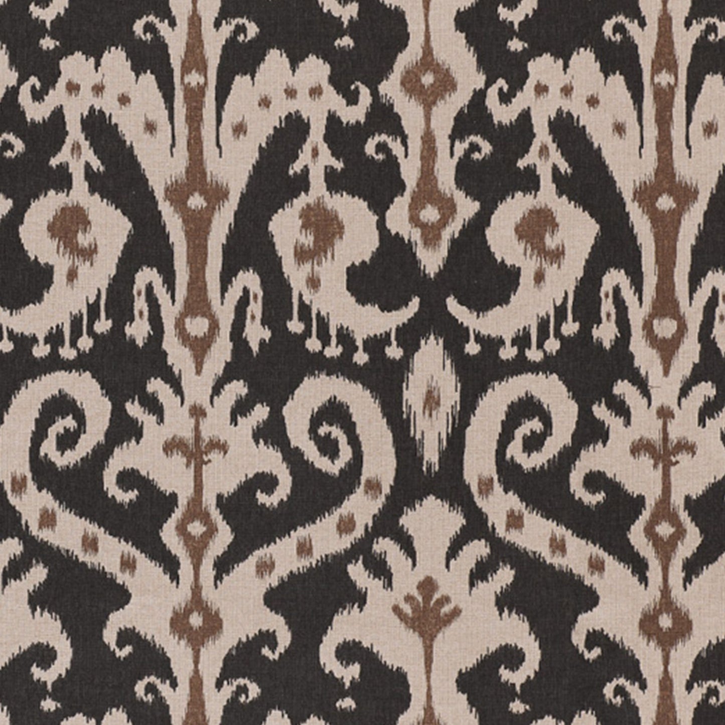 JF Fabrics ALCATRAZ 98 Fabric Traditional,Transitional,Contemporary,Ikat Black,Brown,Creme,Beige,Grey,Silver Duck,Print - 5073998 J6001