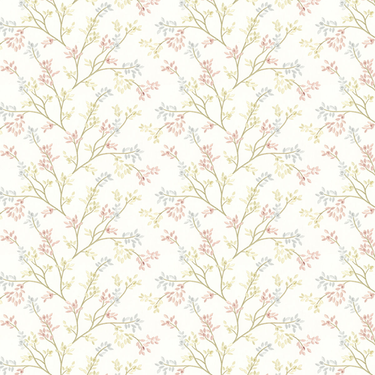STOUT TEXTILES MULTIPURPOSE,EMBROIDERIES TRANSITIONAL,, FLORAL CHAMPAGNE - ALCO-1