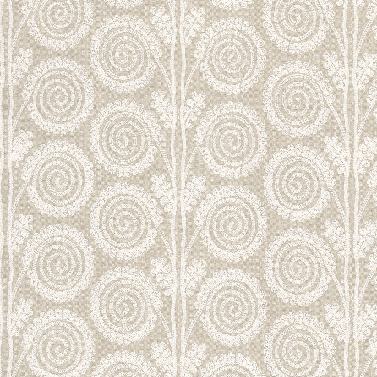 STOUT TEXTILES MULTIPURPOSE,EMBROIDERIES TRANSITIONAL,, FLORAL NATURAL - ALLA-1