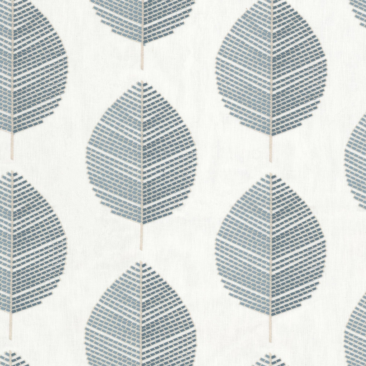 STOUT TEXTILES DRAPERY,EMBROIDERIES TRADITIONAL, LEAF GLACIER - AMBI-1