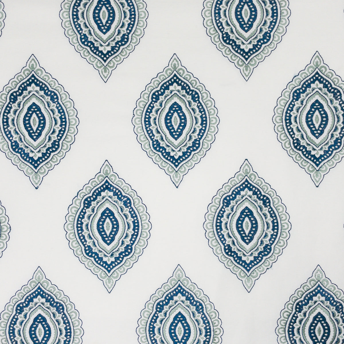 STOUT TEXTILES MULTIPURPOSE,EMBROIDERIES TRANSITIONAL,, MEDALLION SEAGLASS - AMUL-3