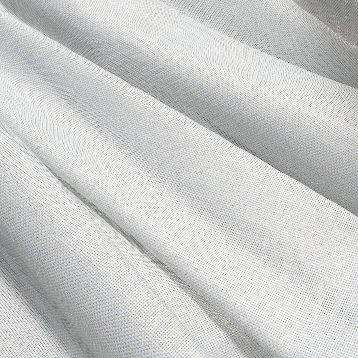 JF Fabrics APOLLO 93 Fabric Plain, Texture White, Grey Woven, Sheer, Wide Width - 9835693 J9641