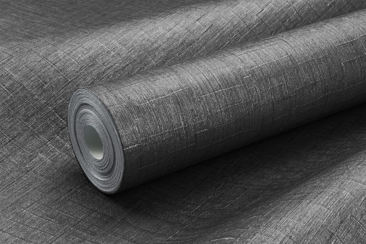 Grey gloss vinyl wallpaper with textured luxury finish by NICHOLASJOHN INC. for modern interiors, accent walls, bedrooms, living rooms, offices, and elegant home decor.