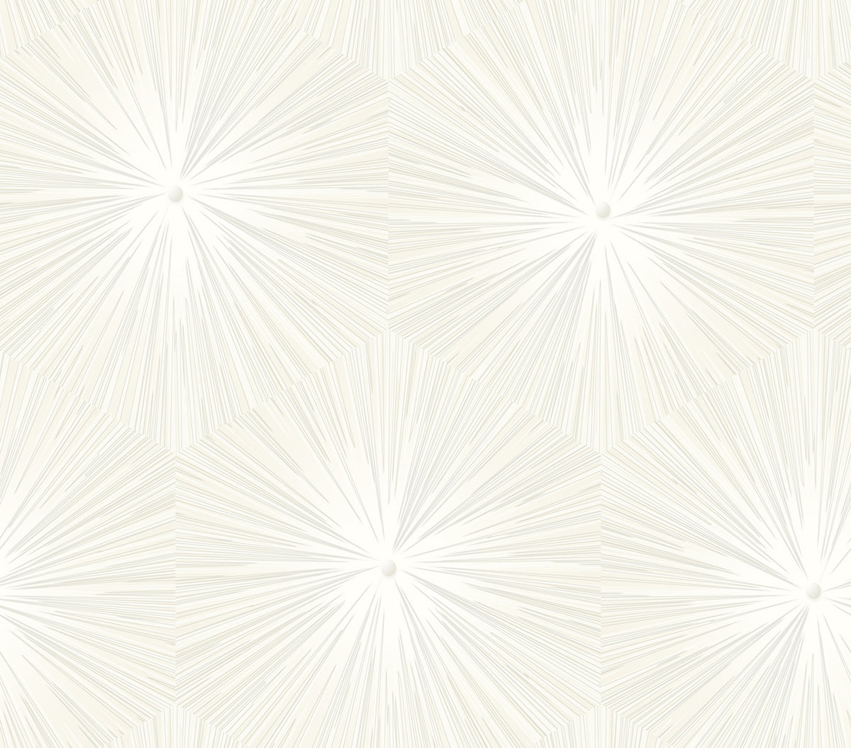 Seabrook Designs Avant Garde Chadwick Starburst Geometric Transitional Off-White Metallic - AV51108