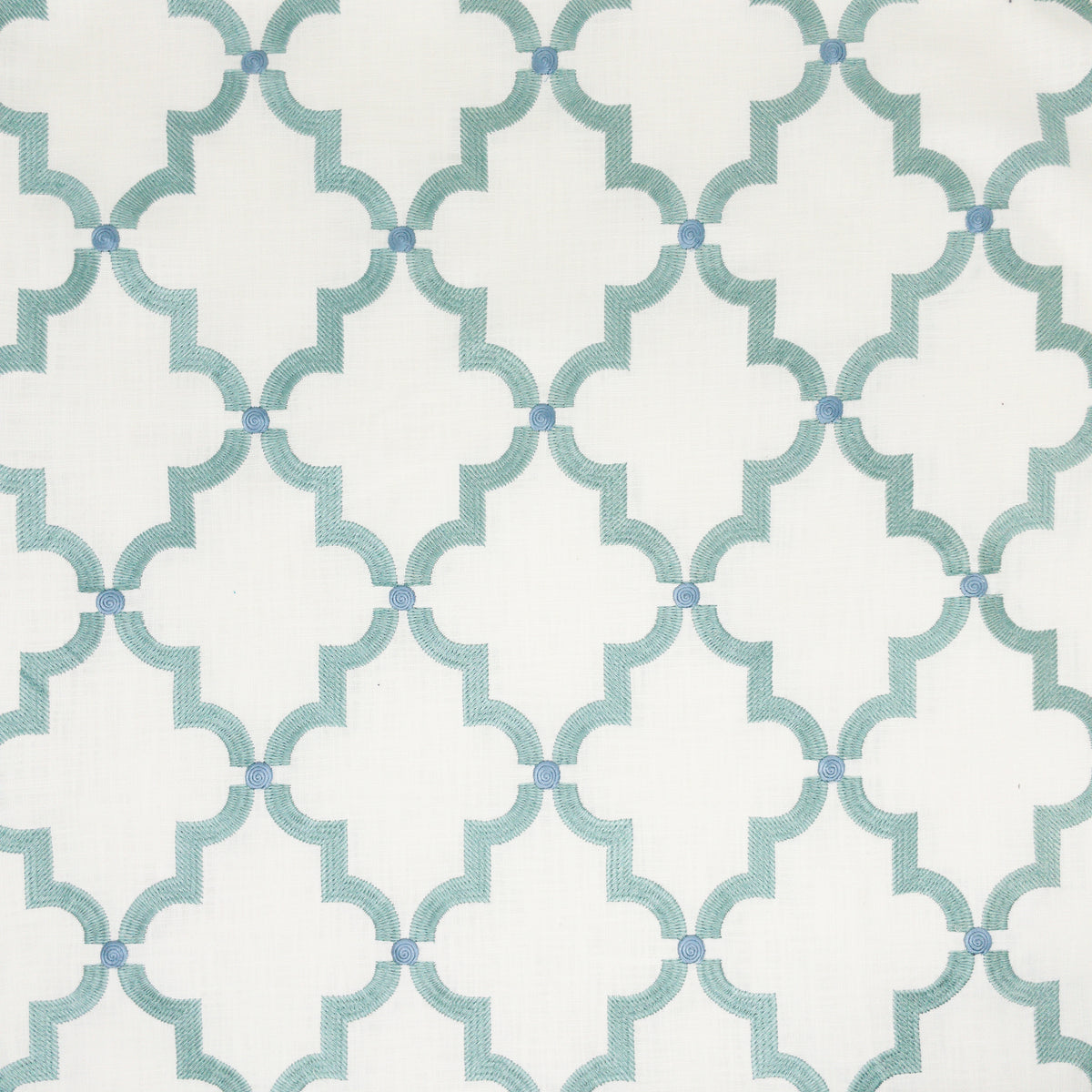 STOUT TEXTILES MULTIPURPOSE,EMBROIDERIES TRADITIONAL, OGEE AQUA - AVAT-3