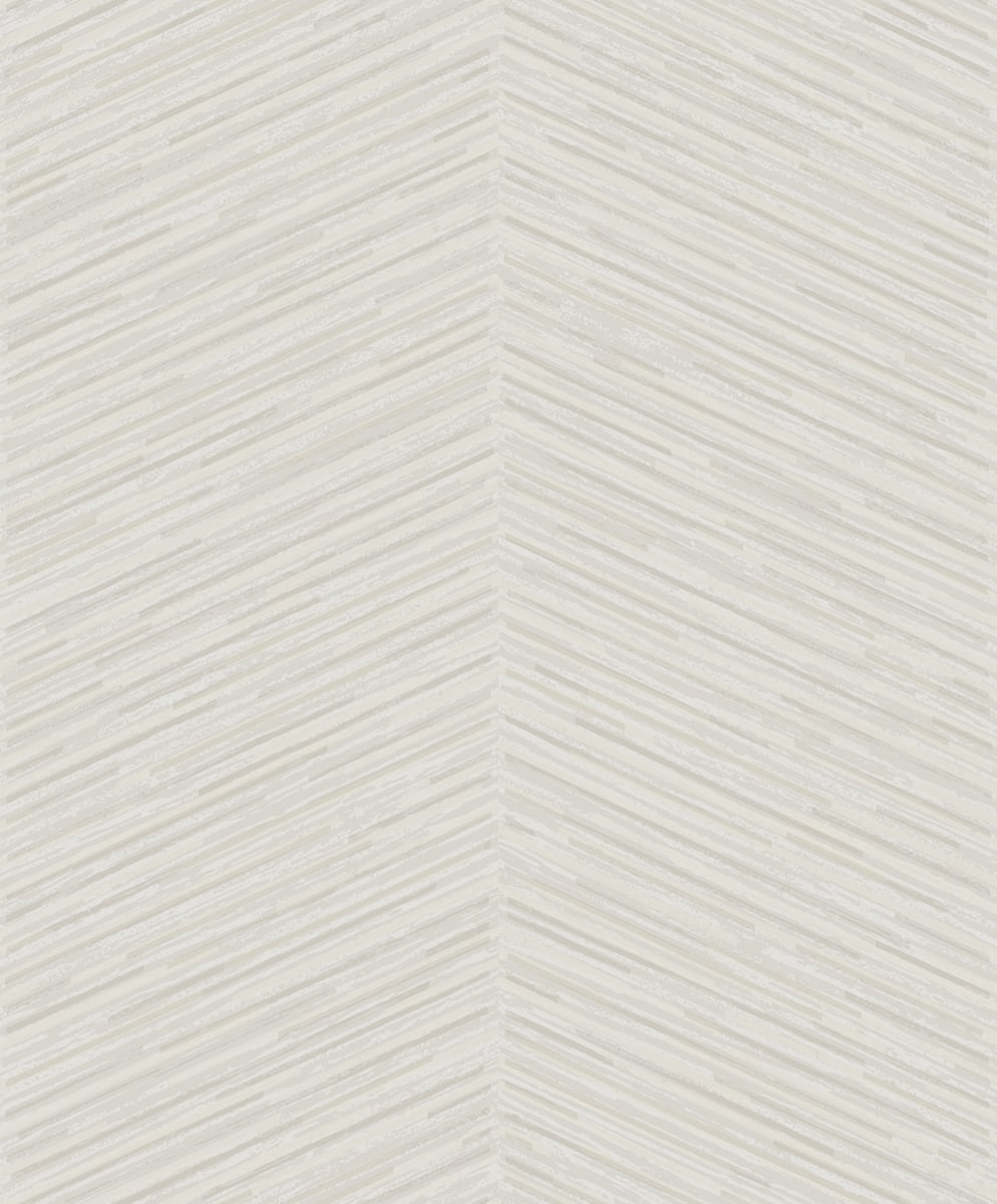 Seabrook Designs Herringbone Stripe Stripe Modern Metallic Champagne , Beige - AW70700