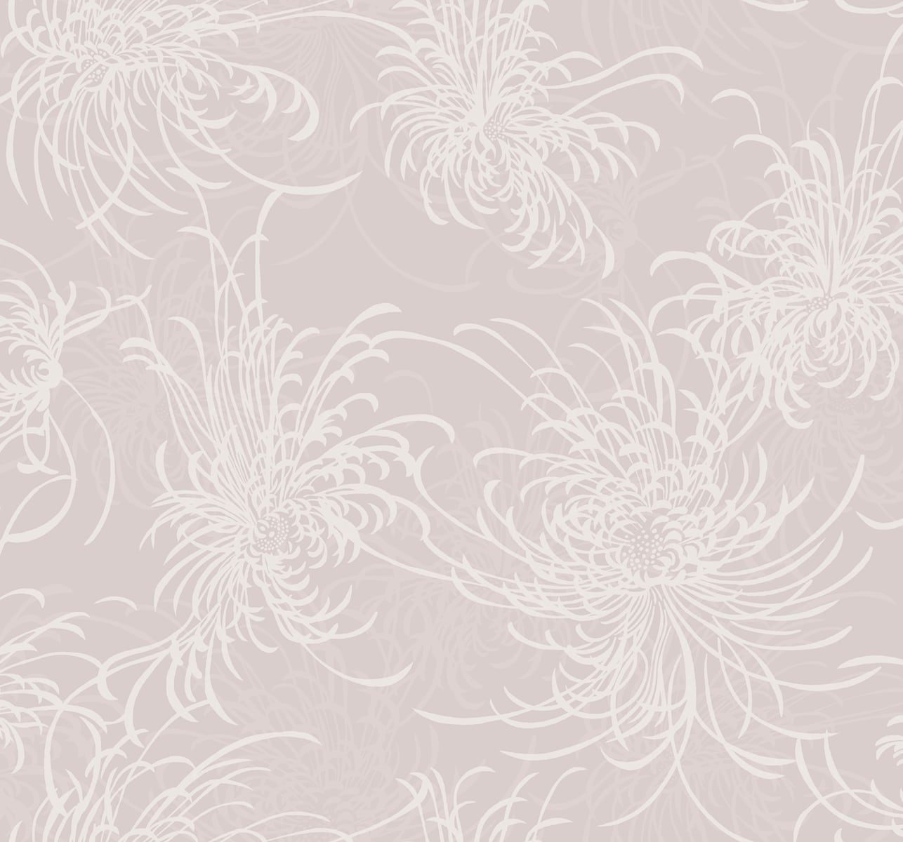 Seabrook Designs Noell Floral Floral Modern Blush Glitter , Off-White - AW71501