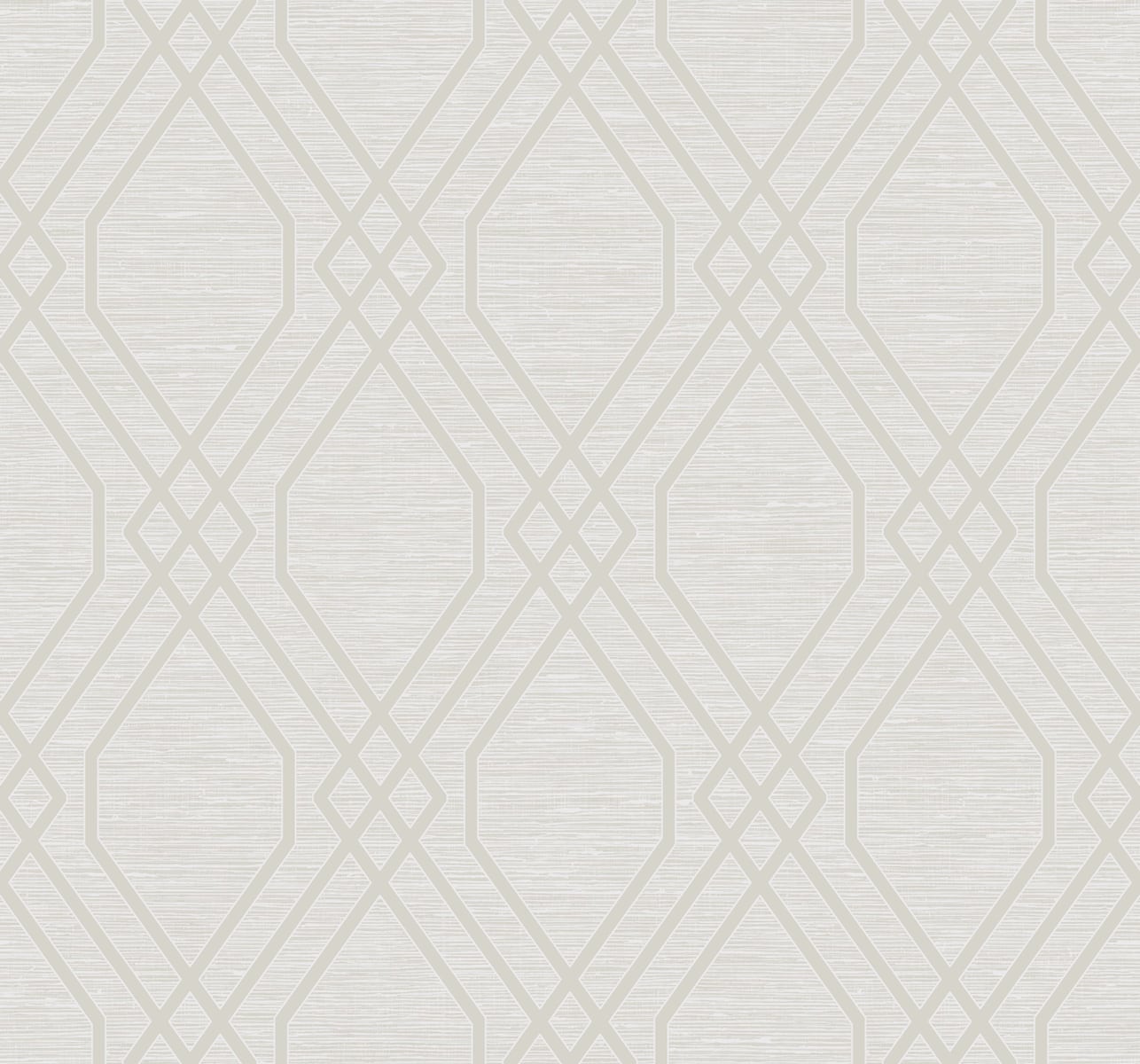 Seabrook Designs Diamond Geo Geometric Modern Beige , Silver Glitter - AW73708