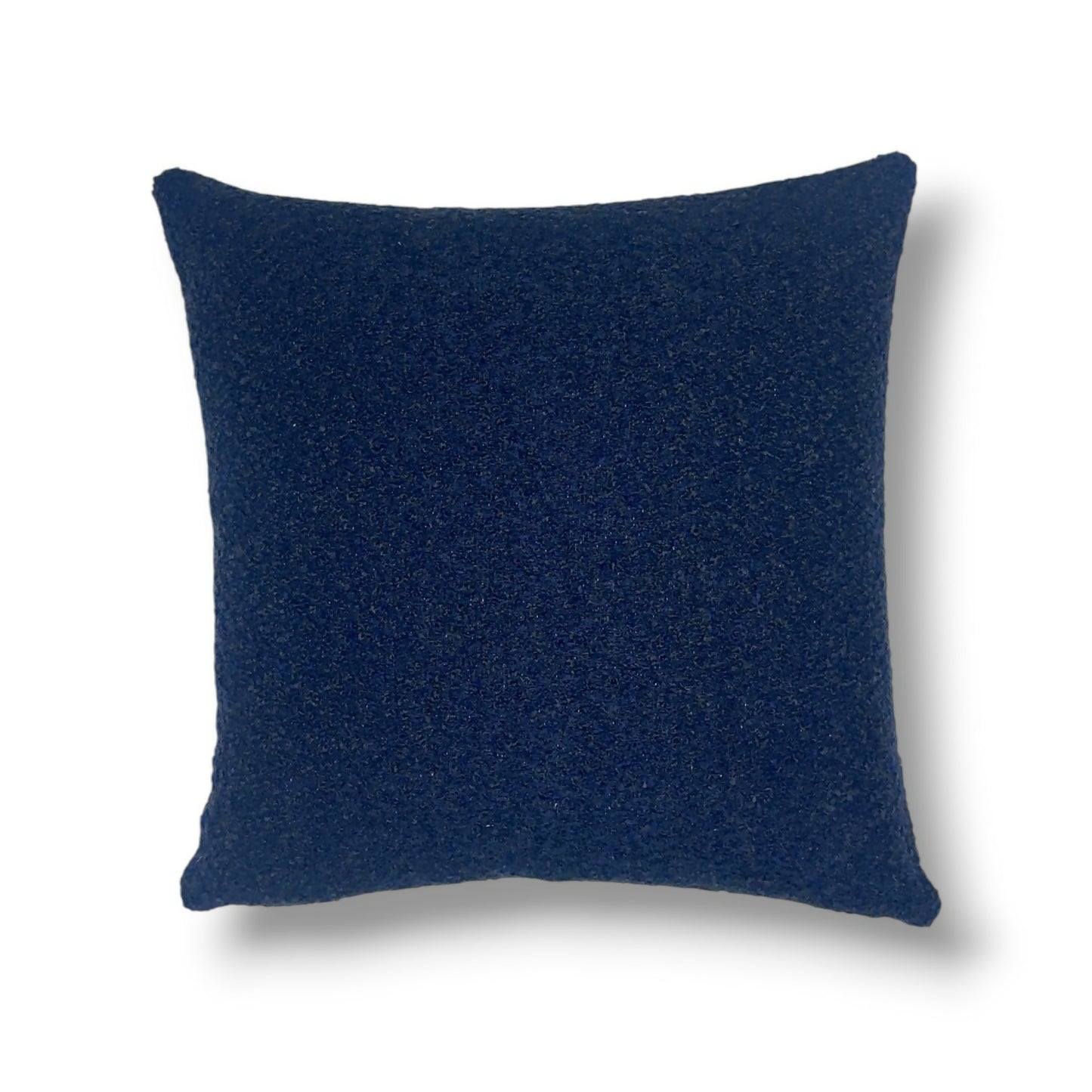20" Navy Bouclé Pillow Cover