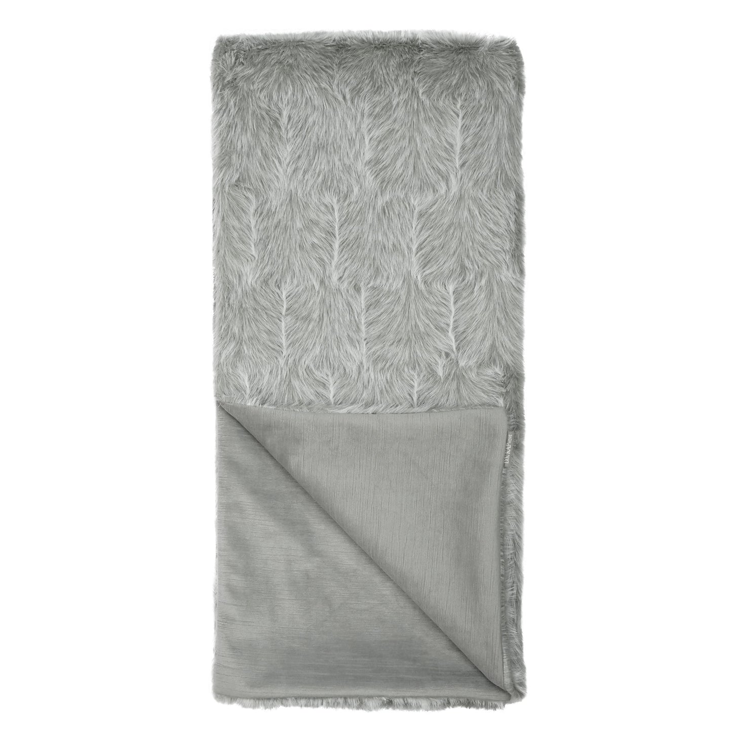 D.V. KAP HOME 52" x 62" Ermelo Throw - Dove Faux Fur, Solid - B-1046-D