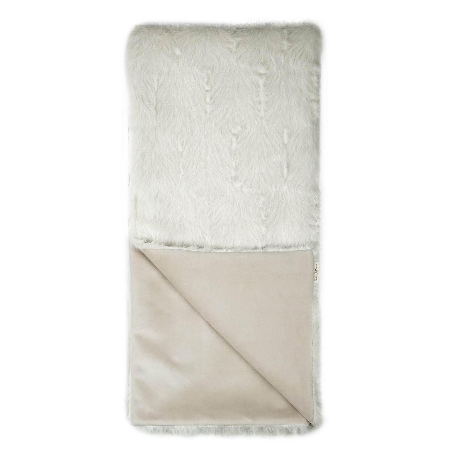 D.V. KAP HOME 52" x 62" Ermelo Throw - Opal Faux Fur, Solid - B-1046-O