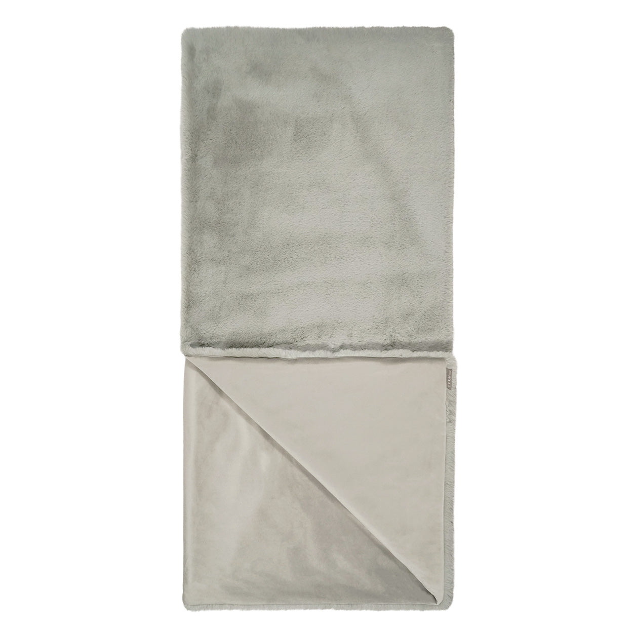 D.V. KAP HOME 52" x 62" Arlo Throw - Silver Faux Fur, Solid - B-1052-S