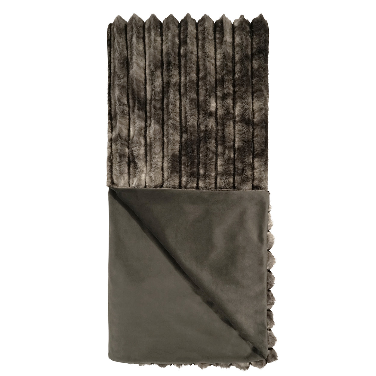 D.V. KAP HOME 52" x 62" Summit Throw - Mocha Faux Fur - B-1055-M