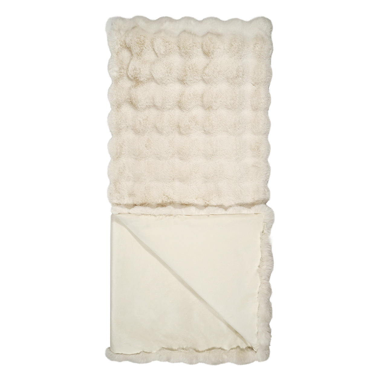 D.V. KAP HOME 52" x 62" Affair Throw - Ivory Faux Fur - B-1056-I