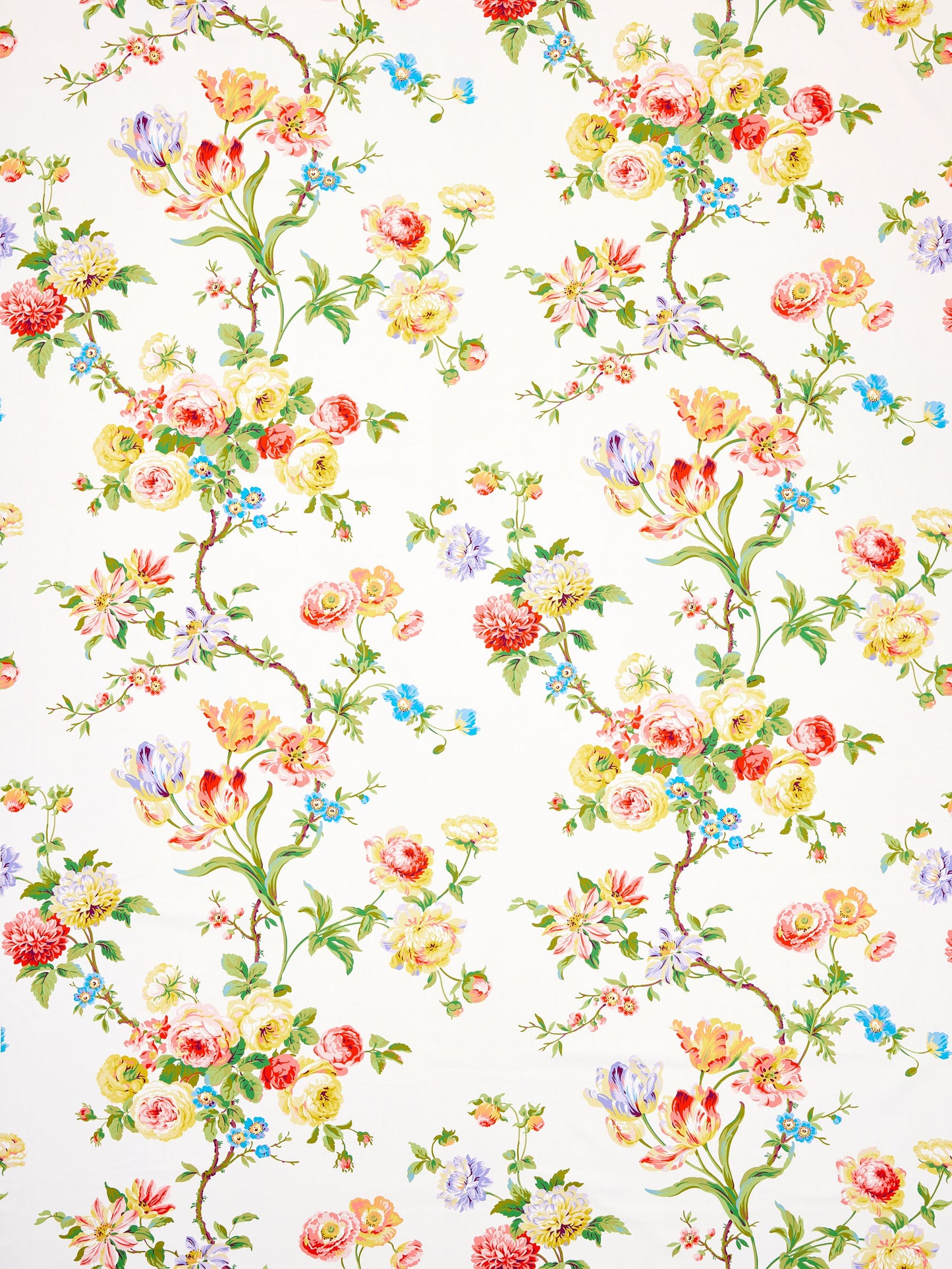 SCALAMANDRE BOTANICAL GARDEN FABRIC SUMMER MULTI - B0 00013506 NEW SKU # B035060001