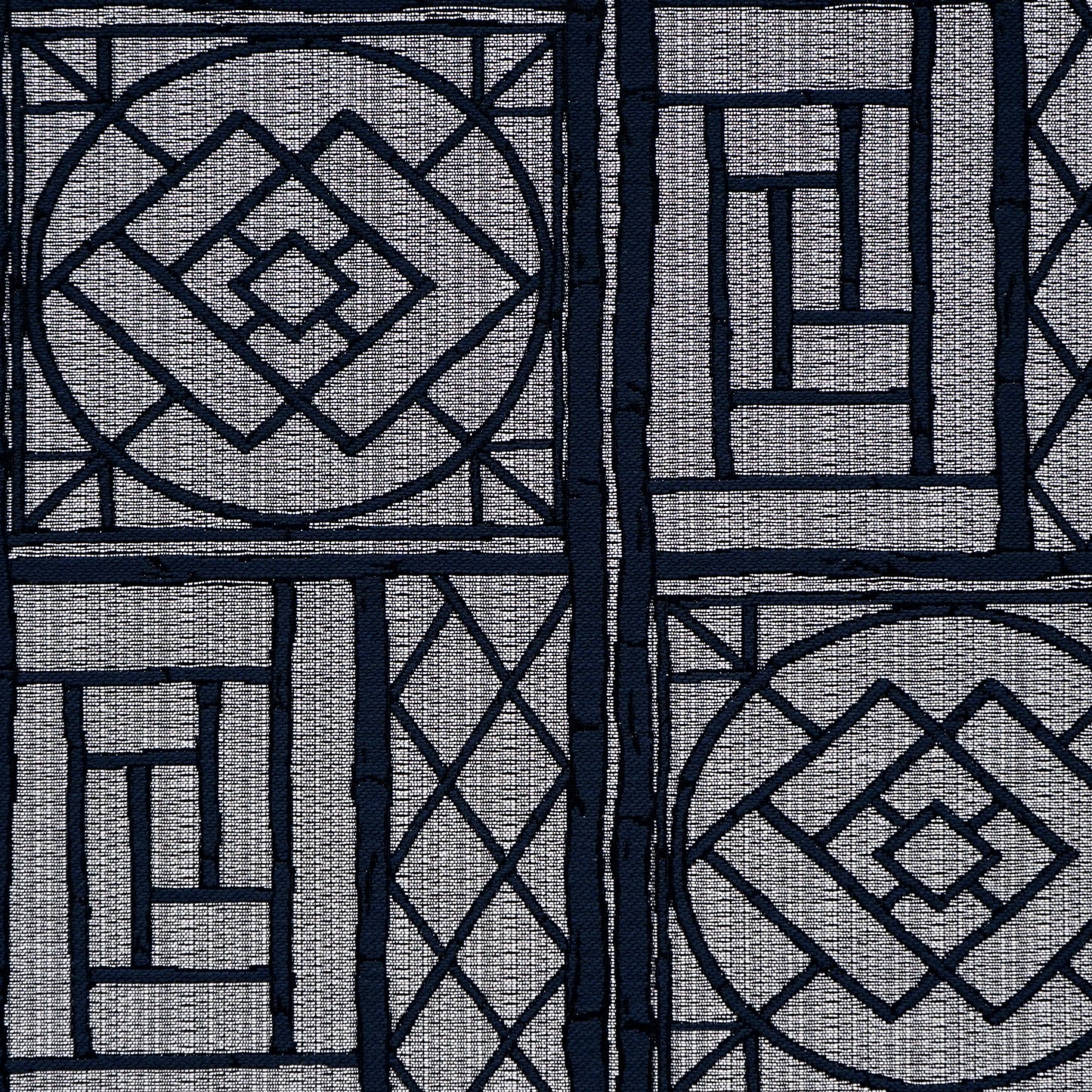 JF Fabrics Crypton Home BACALL 68 Fabric Transitional,Contemporary,Geometric Blue Jacquard - 5729468 J6831