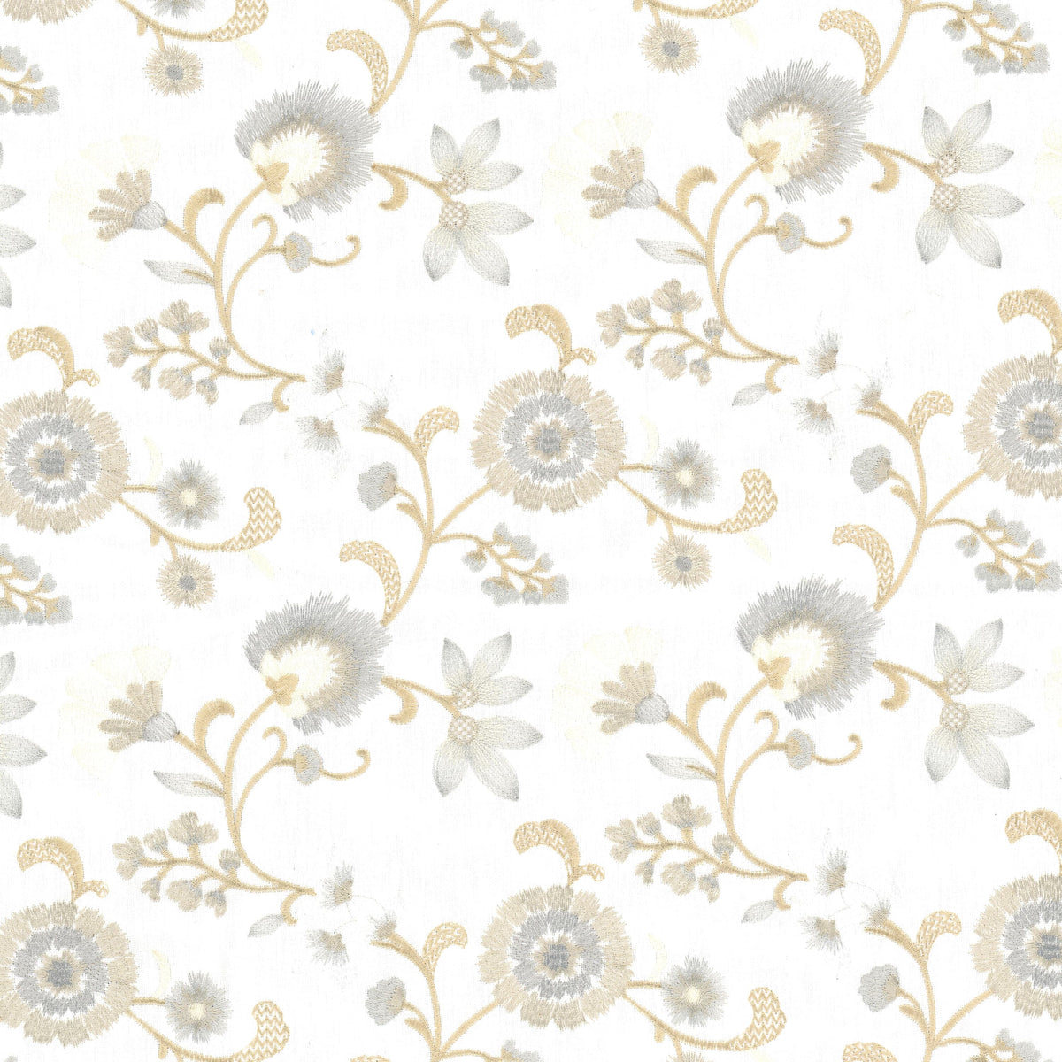 STOUT TEXTILES MULTIPURPOSE,EMBROIDERIES TRADITIONAL, FLORAL CHAMPAGNE - BACK-4