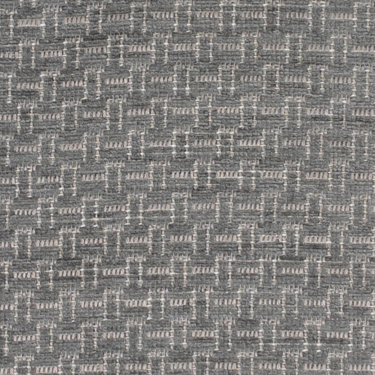 STOUT TEXTILES UPHOLSTERY,CHENILLE TRANSITIONAL,, GEOMETRIC ZINC - BANV-4