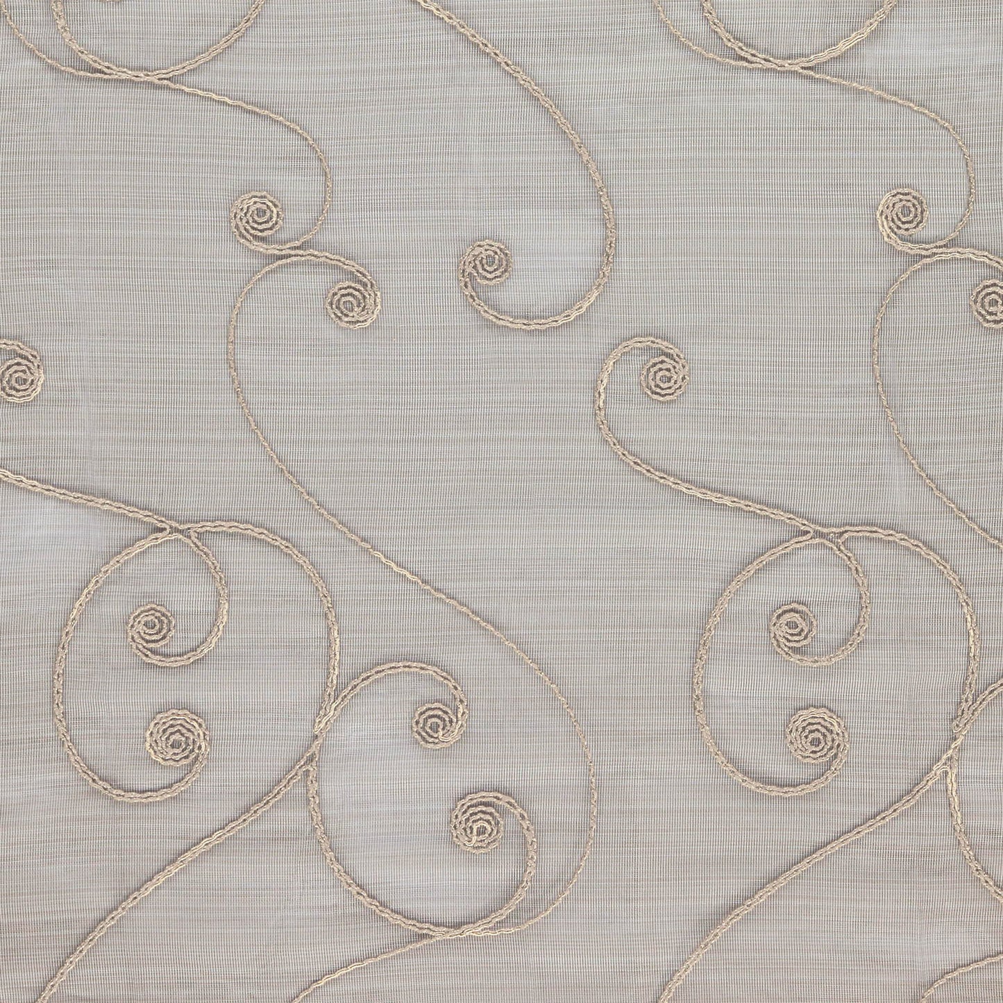 JF Fabrics BASTILLE 36 Fabric Traditional,Transitional,Contemporary,Scroll Brown Double Width,Embroidery,Sheer,Texture,Linen Texture - 5842836 J7281