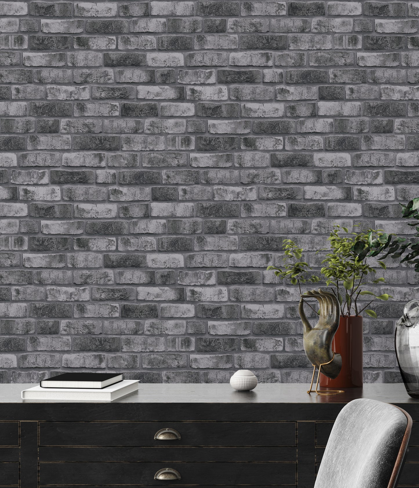 GALERIE WALLCOVERINGS The Bricks And More Silver - Grey - BB51111