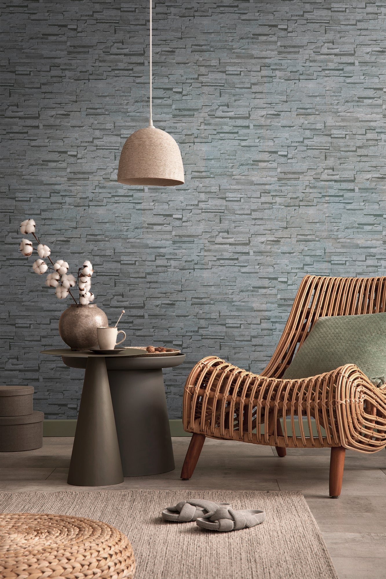 GALERIE WALLCOVERINGS The Bricks And More Silver - Grey - BB51149