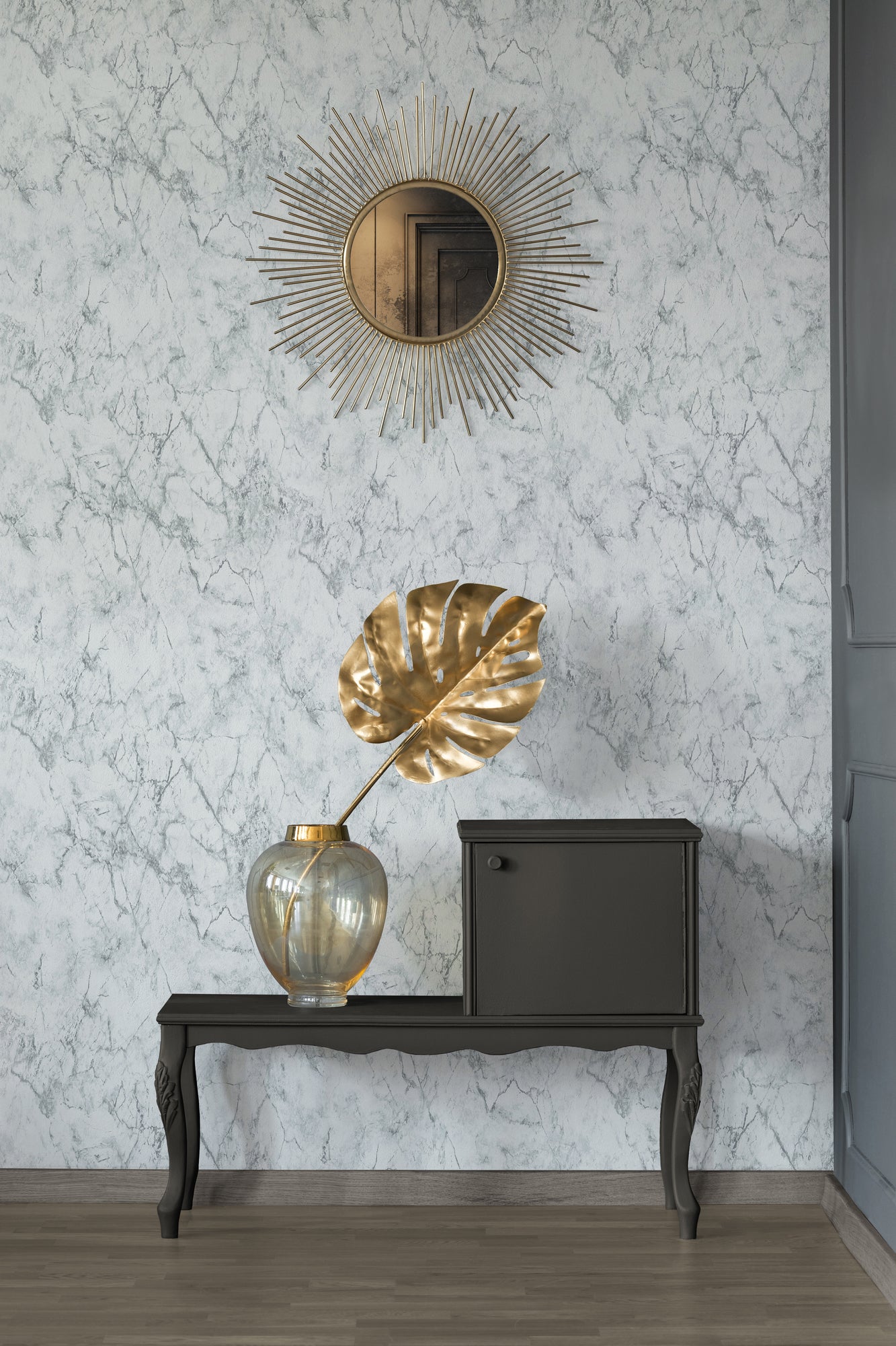 GALERIE WALLCOVERINGS The Bricks And More Silver - Grey - BB51165