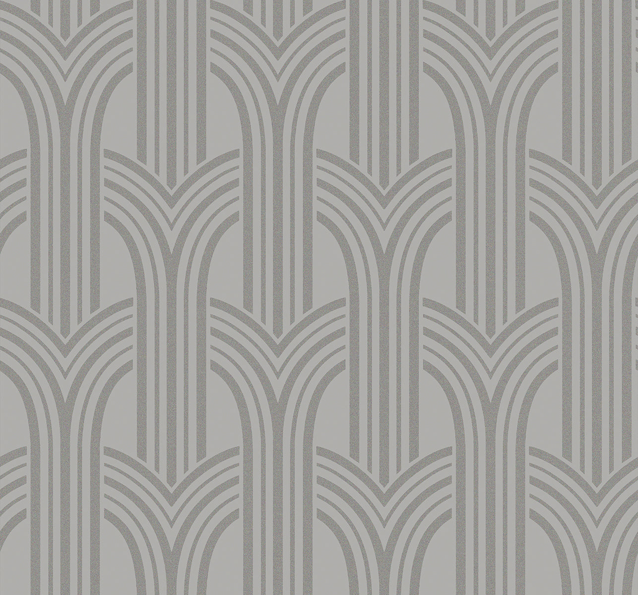 Seabrook Designs Etten Beaded D??co Arches Geometric Contemporary Silver Semi-Gloss - BD50410