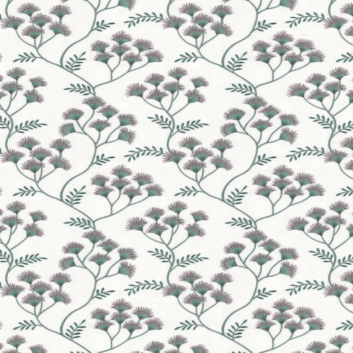 STOUT TEXTILES MULTIPURPOSE,EMBROIDERIES TRANSITIONAL,, FLORAL LAVENDER - BEAU-1
