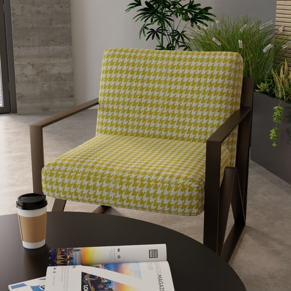 NICHOLASJOHN INC NJ-CAFE Citrine Houndstooth,Geometric Fabric - NJ25-317