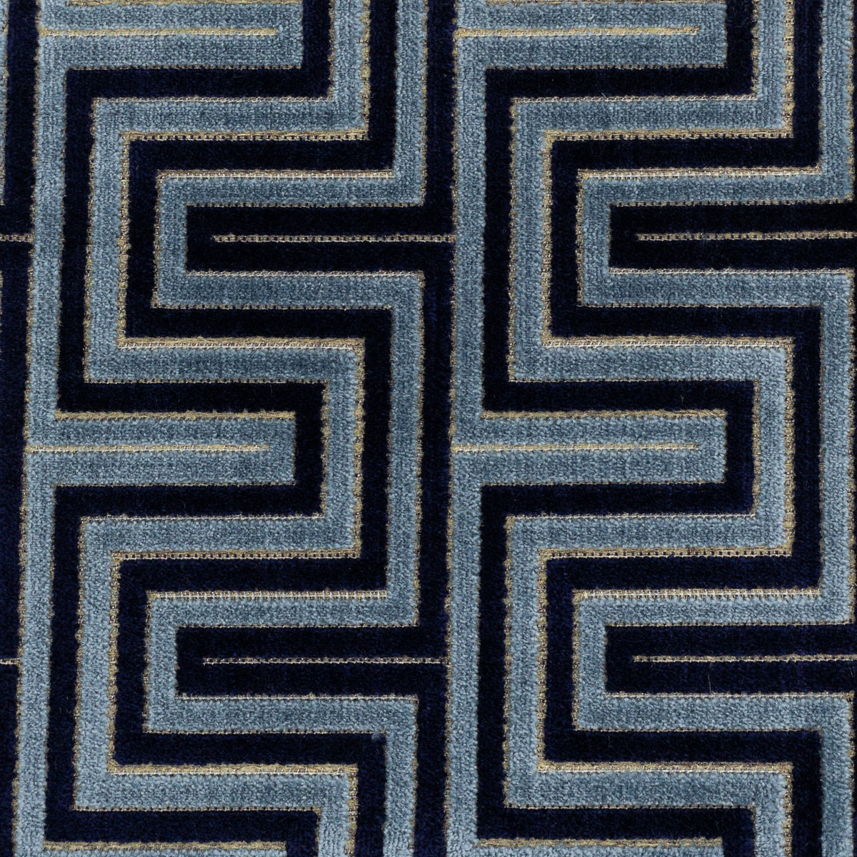 STOUT TEXTILES UPHOLSTERY,VELVET TRANSITIONAL,, GEOMETRIC DENIM - BLIT-1