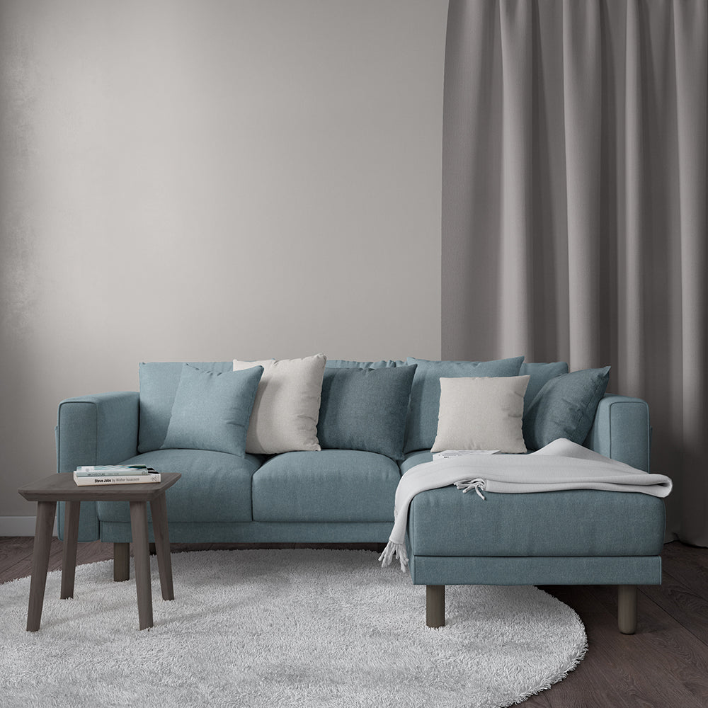 Light blue Capri velvet fabric swatch, solid color with subtle texture.