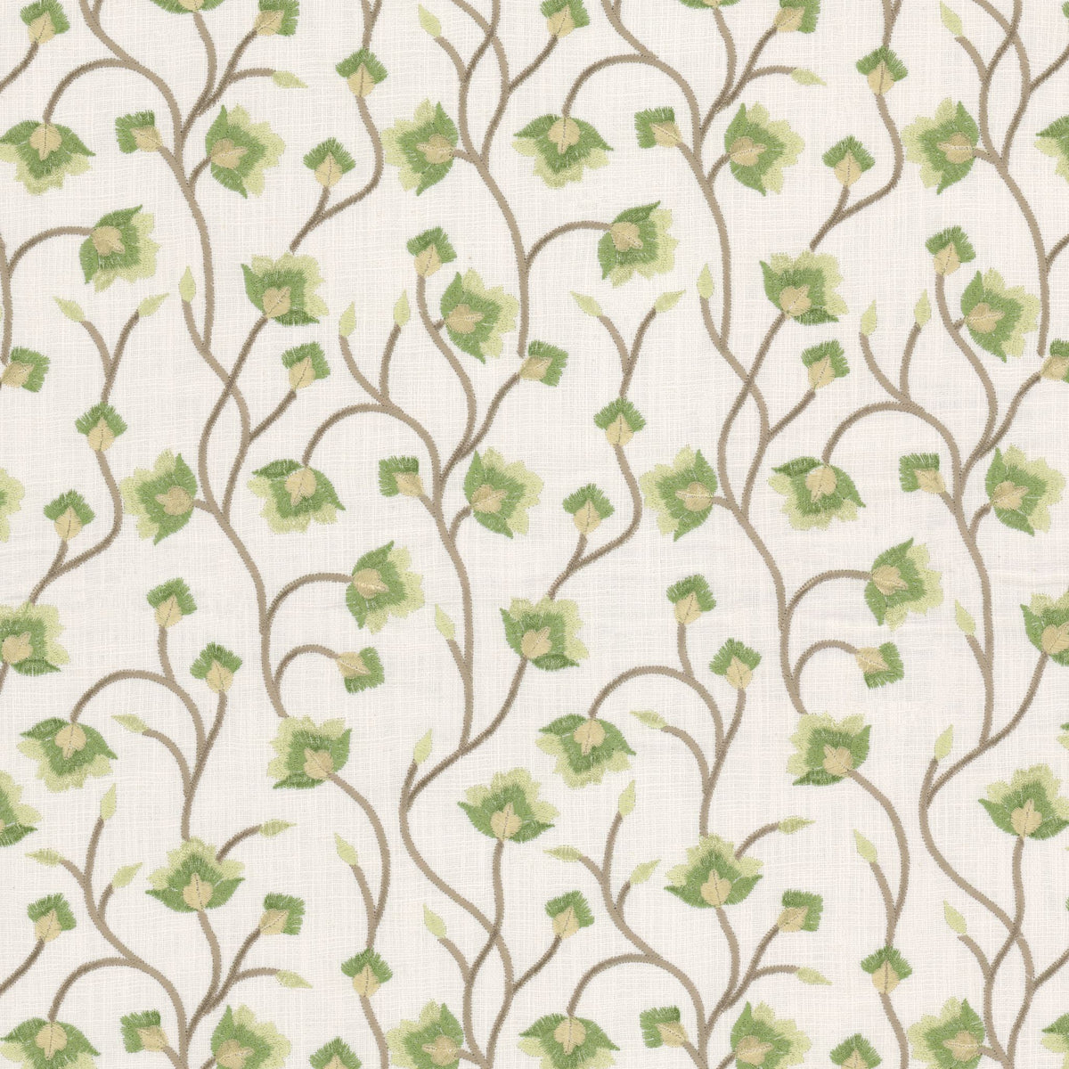 STOUT TEXTILES MULTIPURPOSE,EMBROIDERIES TRANSITIONAL,, FLORAL HAZE,POWDER,STARLIGHT - BONJ-3
