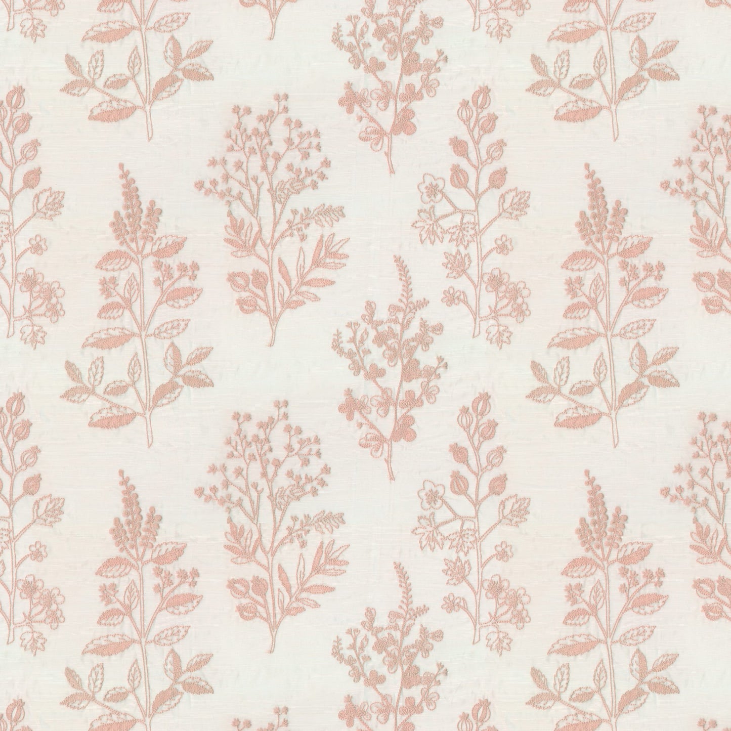 JF Fabrics BOTANY 42 Fabric Floral,Traditional Pink Embroidery,Sheer - 8430542 J8581