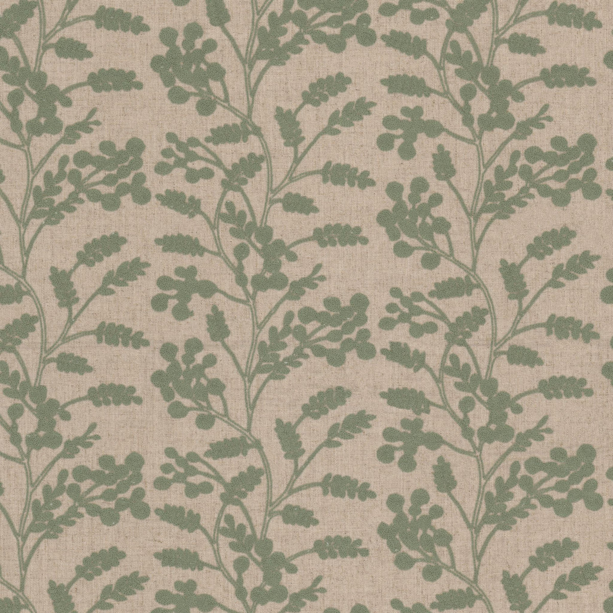 STOUT TEXTILES MULTIPURPOSE,EMBROIDERIES TRADITIONAL, FLORAL SAGE - BOTT-2