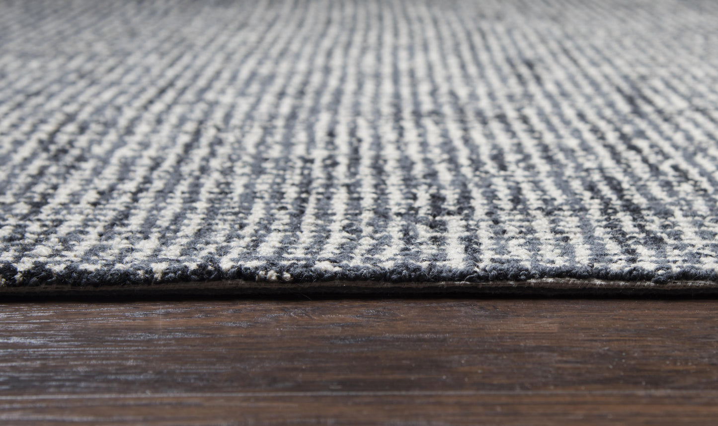 Casual area rug with brindle pattern, 9' x 12'.