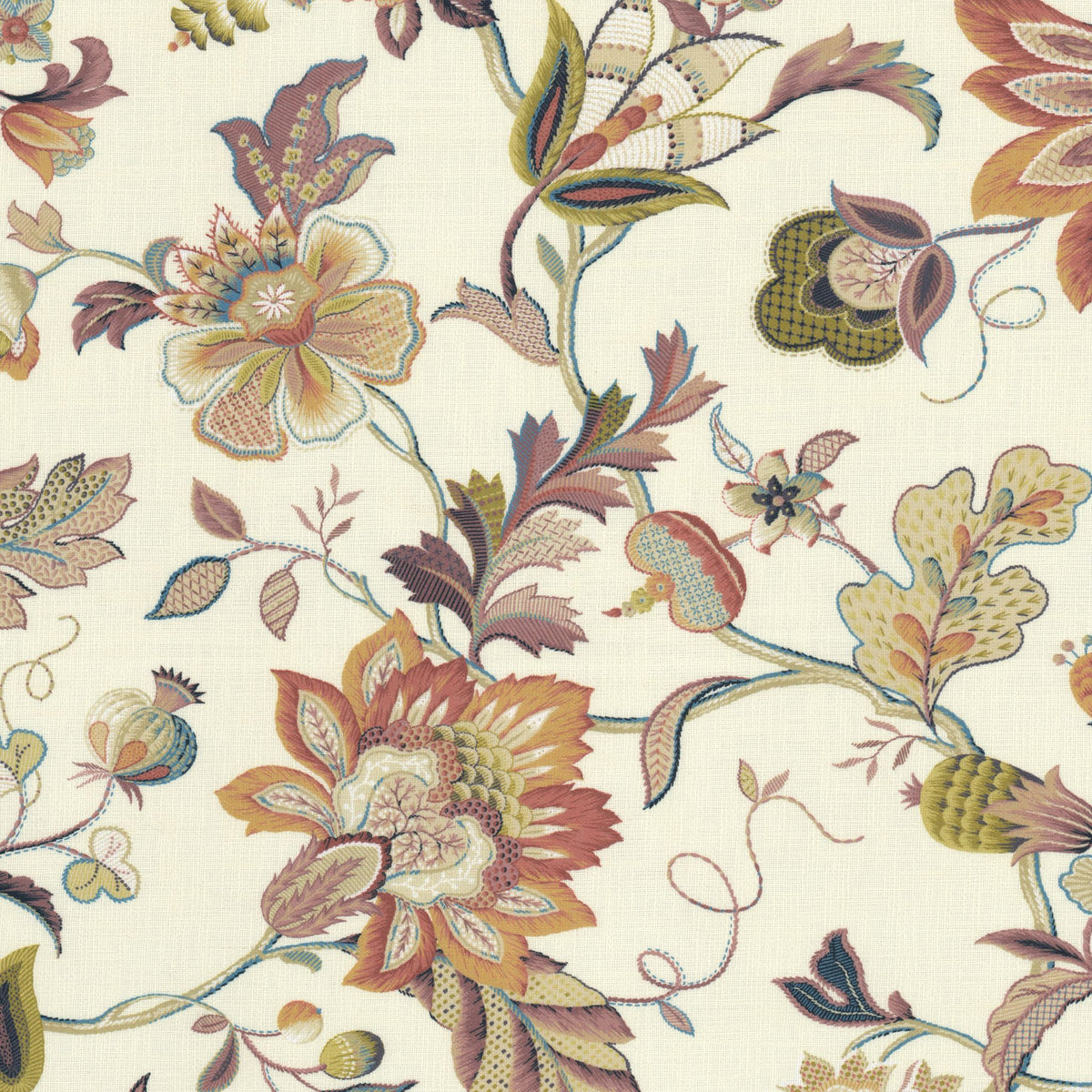 STOUT TEXTILES MULTIPURPOSE,PRINT TRADITIONAL, JACOBEAN MAUVE - BUXT-1