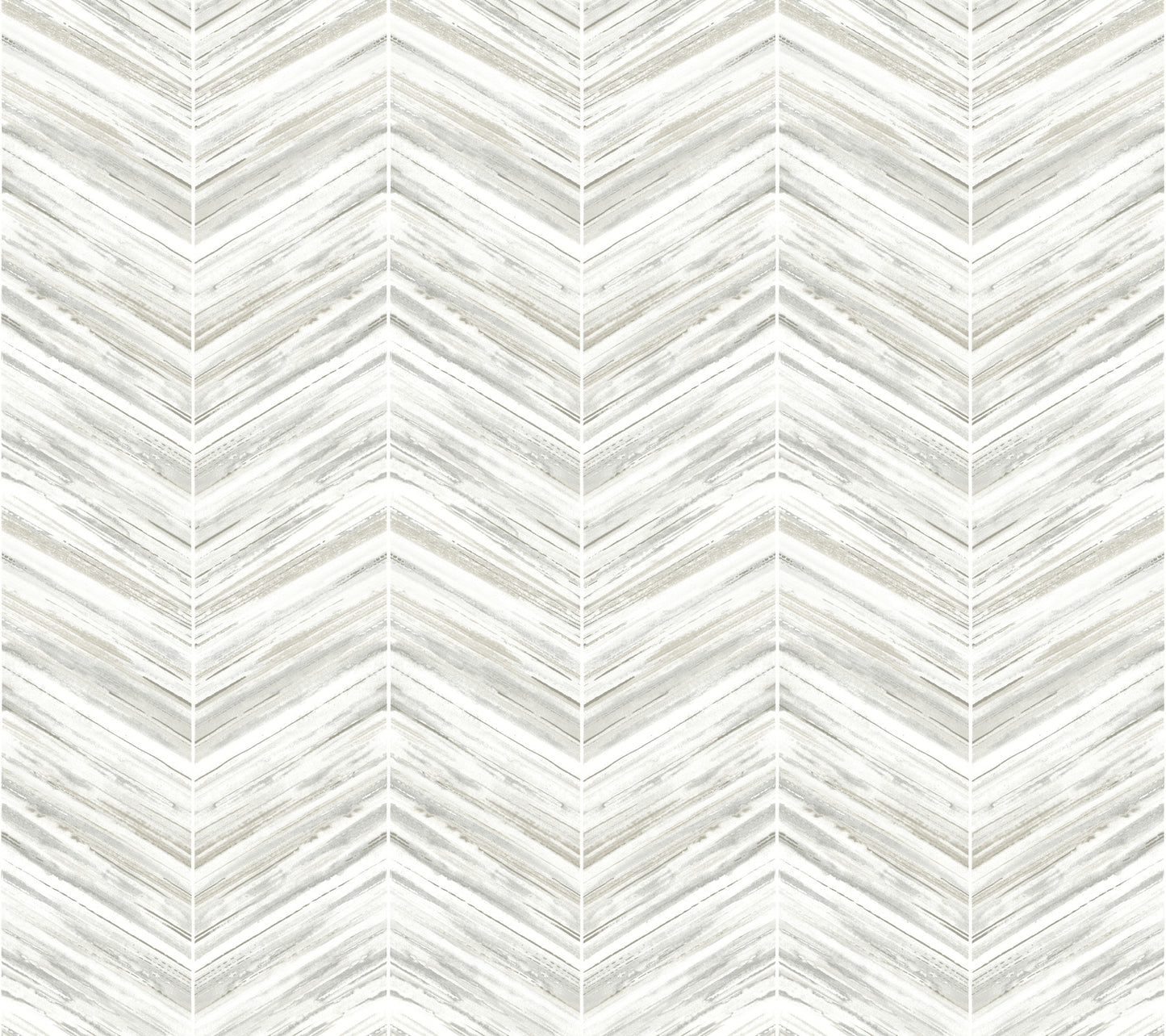 York Wallcoverings Beige & Neutrals Petite Watercolor Chevron White & Grey Wallpaper Geometrics Geometrics White & Grey - BW3913