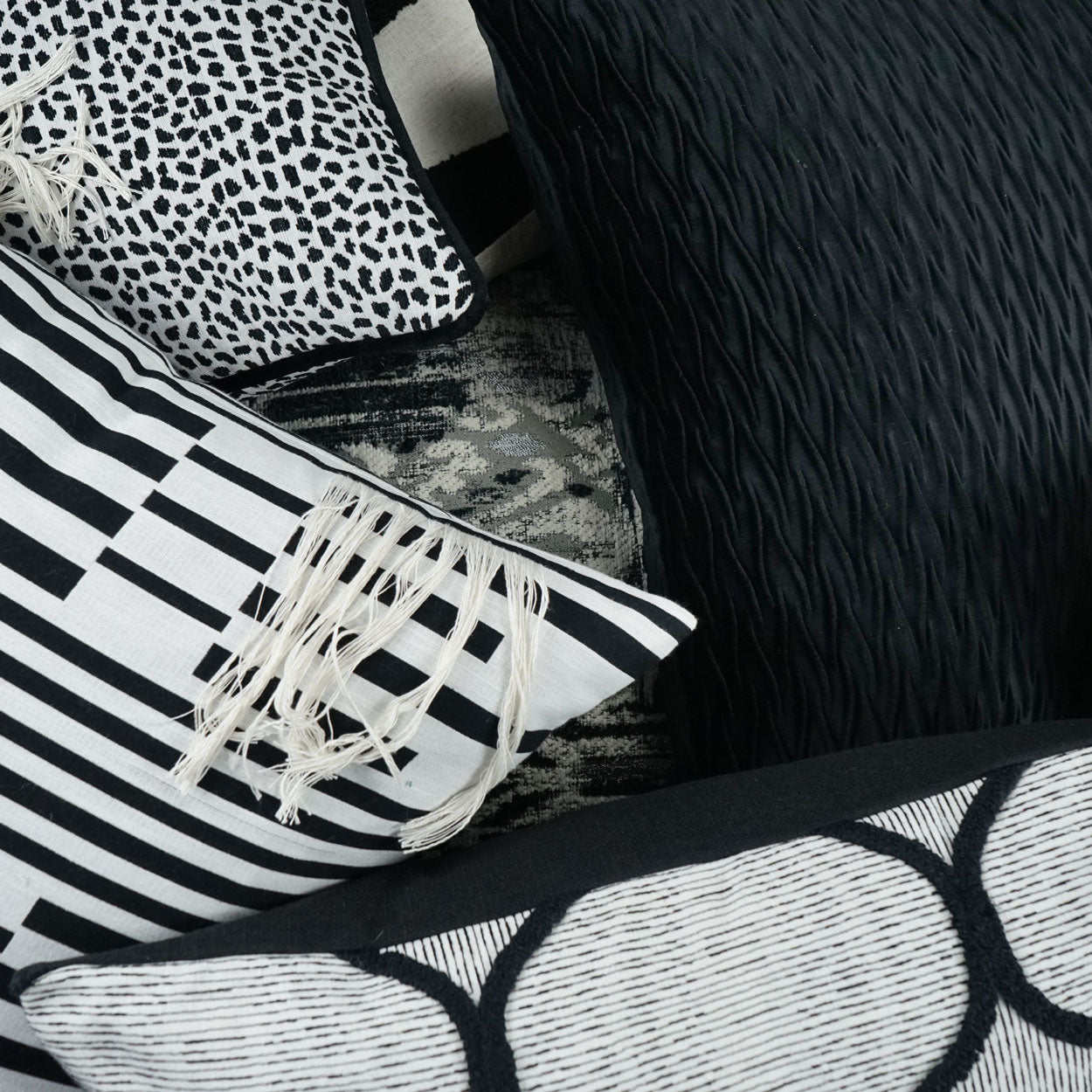 D.V. KAP HOME 24" x 24" Loose Ends Pillow Textured, Modern - 3571-2424