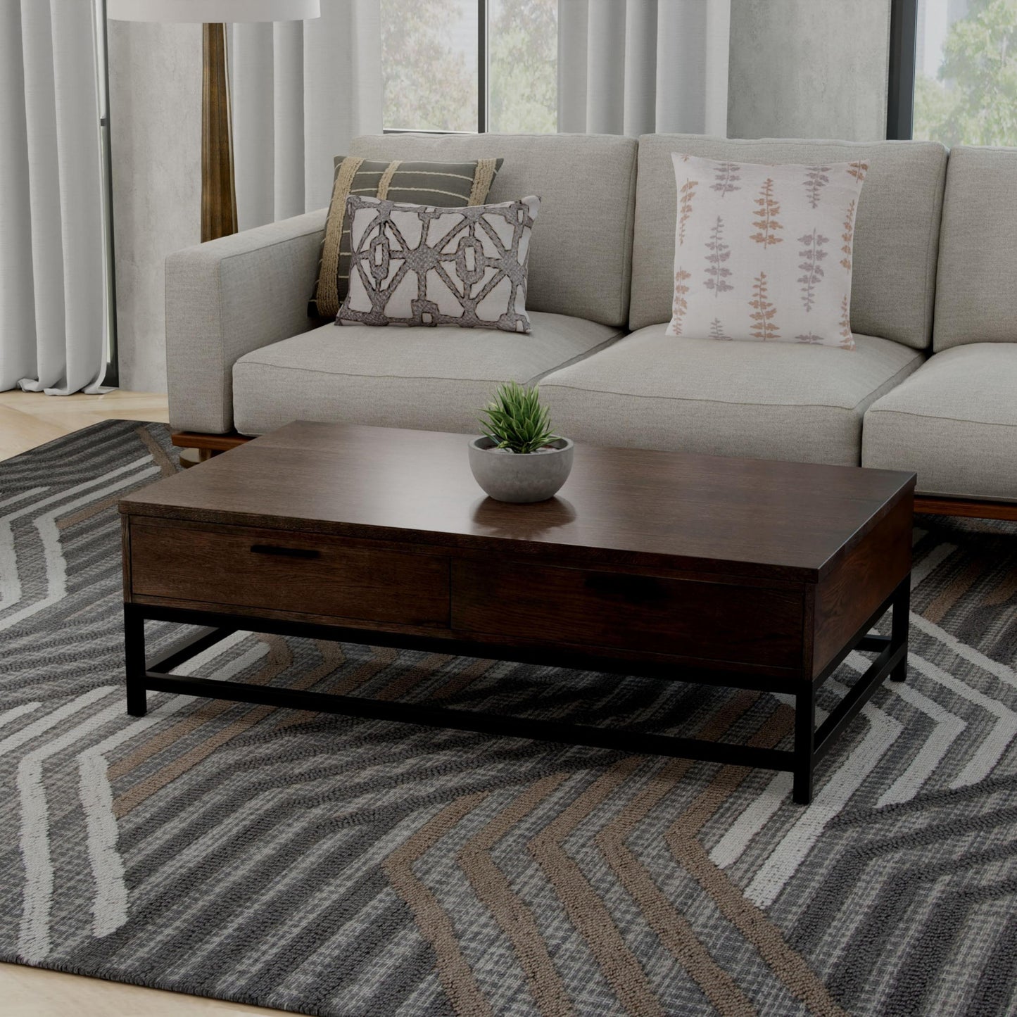 Contemporary rug, 8' x 10'.