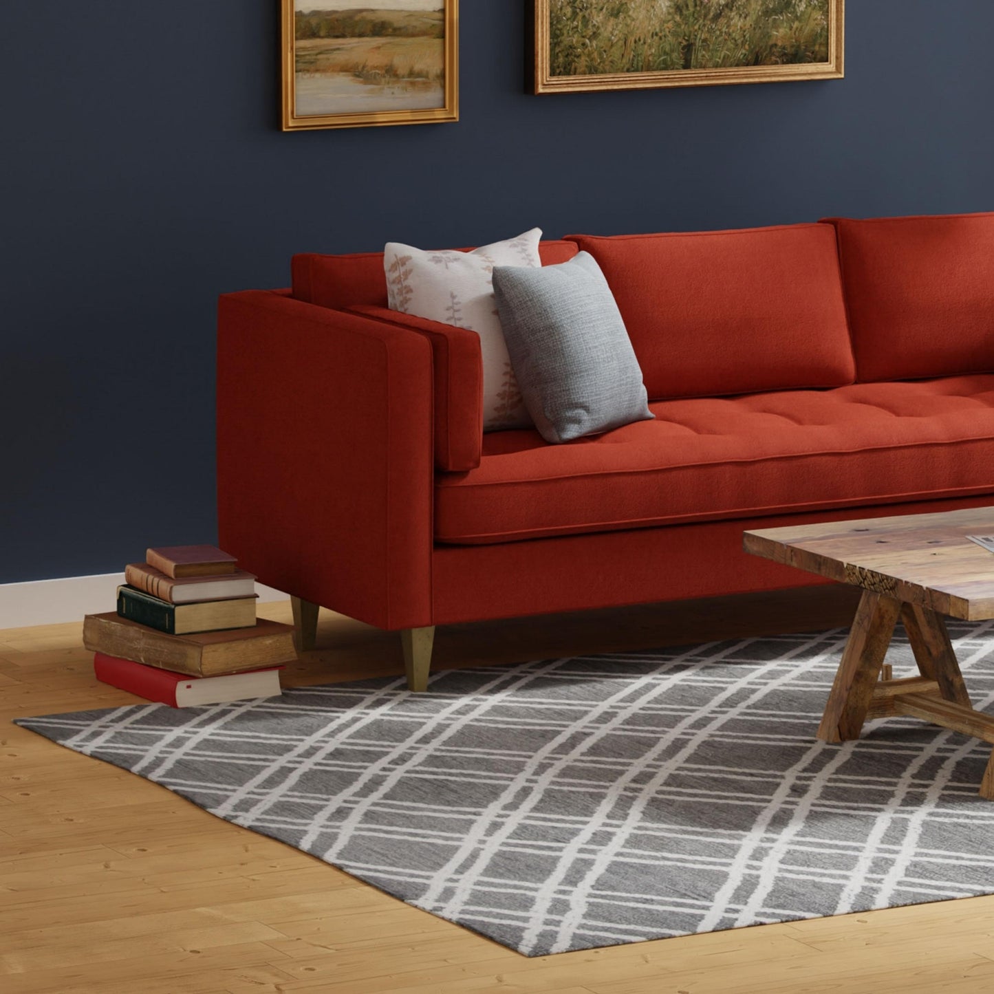Rug, 5' x 8', contemporary style.