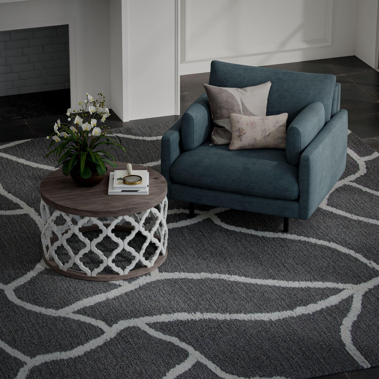 8' x 10' rug, contemporary pattern - BXBBX06GR00337999