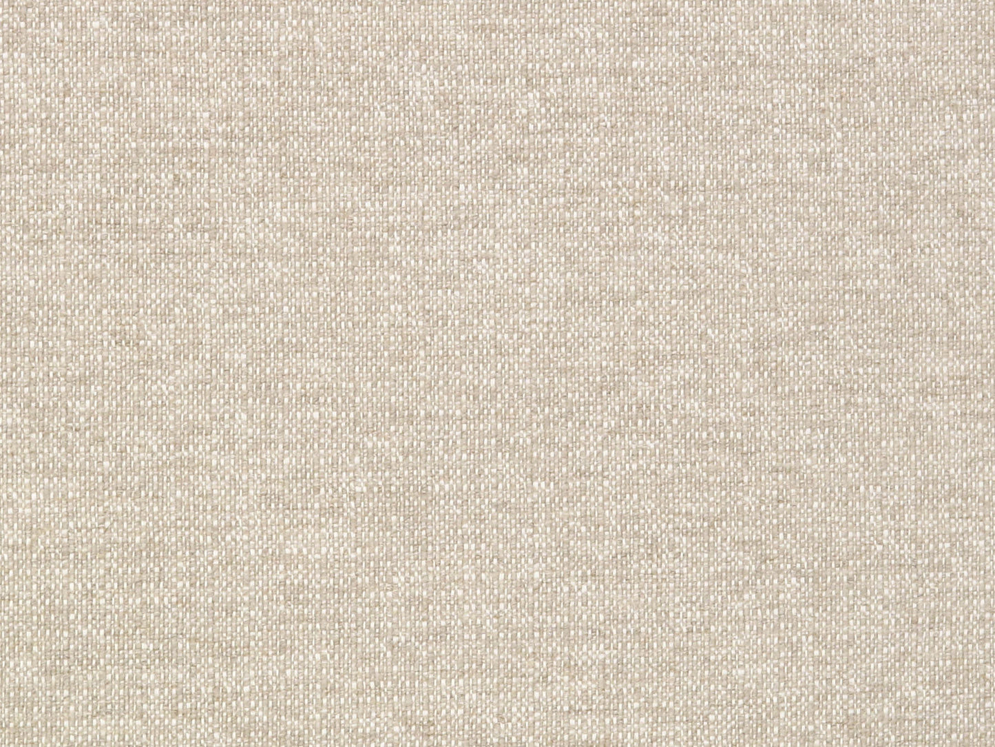 Beige woven fabric swatch with subtle textured weave, linen-like upholstery or drapery fabric.