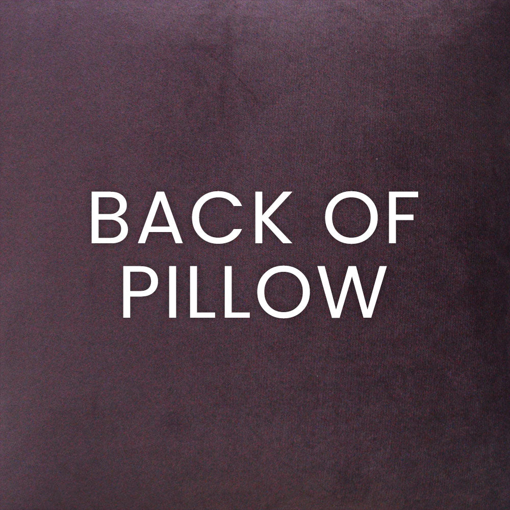 Back of pillow in deep amethyst velvet with subtle texture.