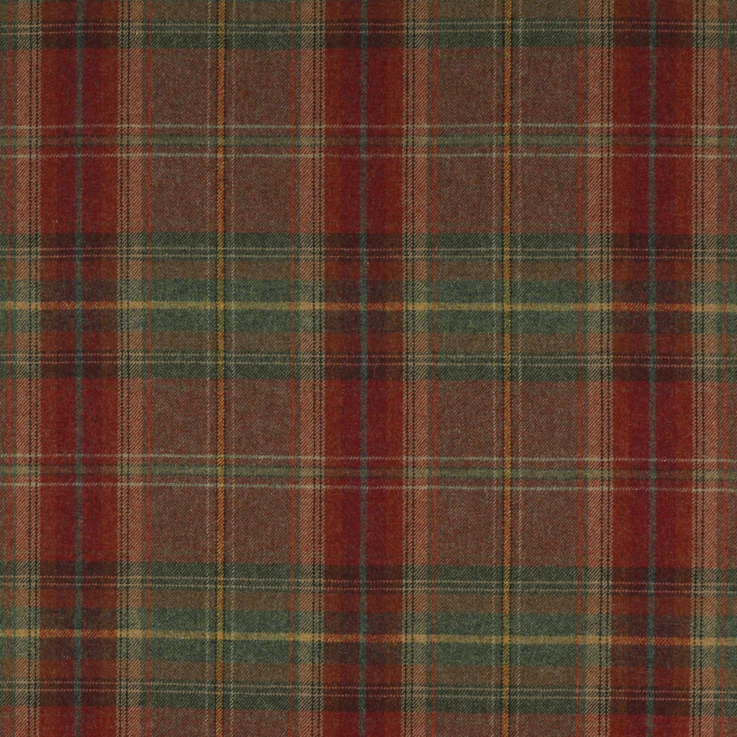 20" Red and Green 100% Wool Pillow Cover in Colefax and Fowler Galloway Plaid / F2306-01 Fabric