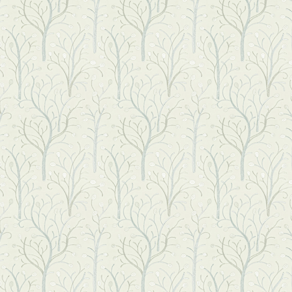 STOUT TEXTILES MULTIPURPOSE,EMBROIDERIES TRANSITIONAL,, FLORAL PEWTER - CAPT-2