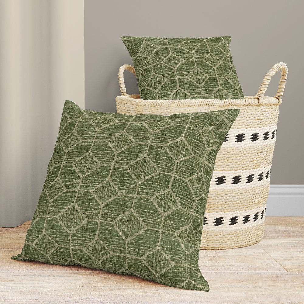 NICHOLASJOHN INC NJ-CAPI Olive Geometric Fabric - NJ25-493