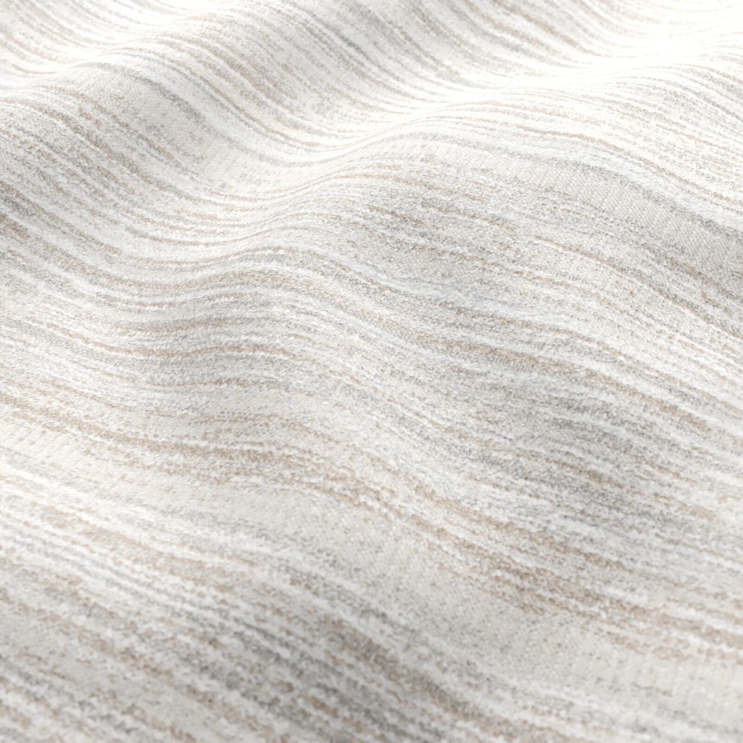 JF Fabrics FibreGuard Outdoor CASTAWAY 32 Fabric Texture, Stripe White, Grey, Beige, Light Brown Chenille, Texture, Outdoor - 9467232 J9301