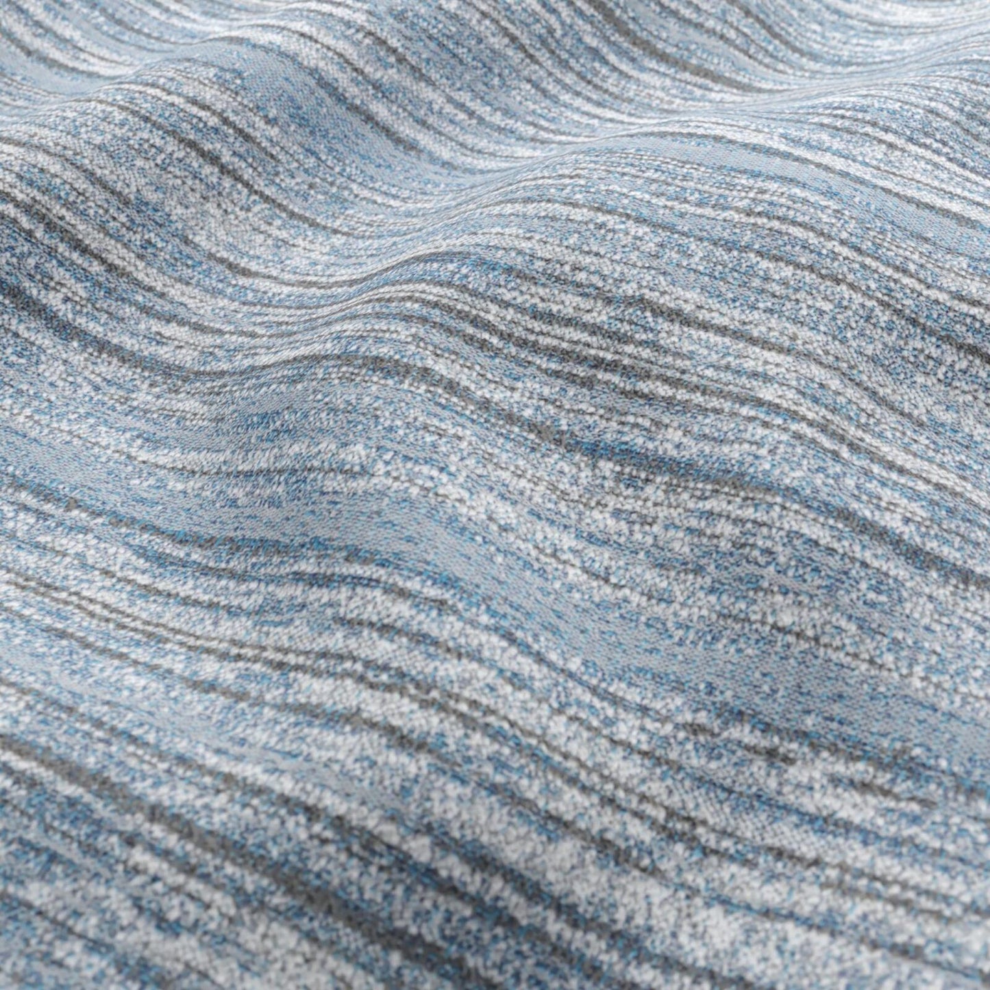 JF Fabrics FibreGuard Outdoor CASTAWAY 66 Fabric Texture, Stripe Navy, Light Blue, White, Slate Grey Chenille, Texture, Outdoor - 9467266 J9301