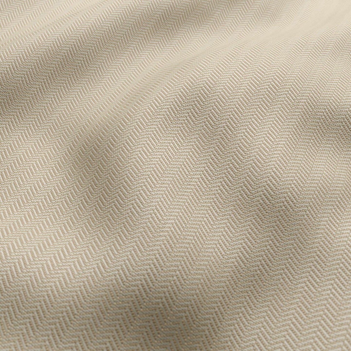 JF Fabrics FibreGuard Outdoor CHARTER 34 Fabric Chevron, Mini Beige, Cream Jacquard, Outdoor - 9735634 J9551